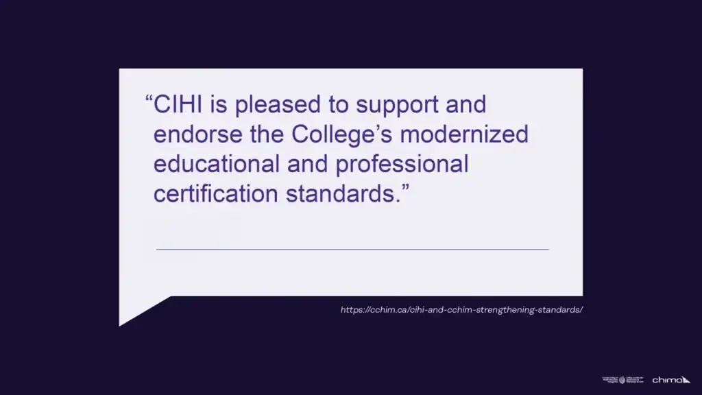 CIHI Endorsement Quote Updated